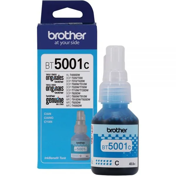 BOTELLA DE TINTA BROTHER BT-5001 CYAN 6.000 PAGINAS