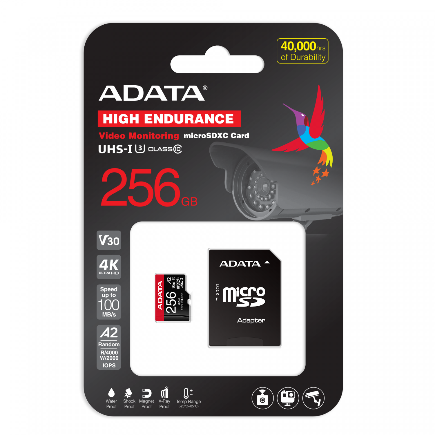 MICRO SD ADATA 256GB CLASE 10 V30